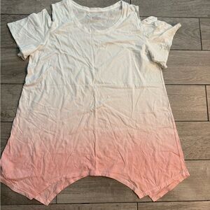 Lane Bryant Ombre Cold Shoulder Tunic T-shirt, Sz 14/16